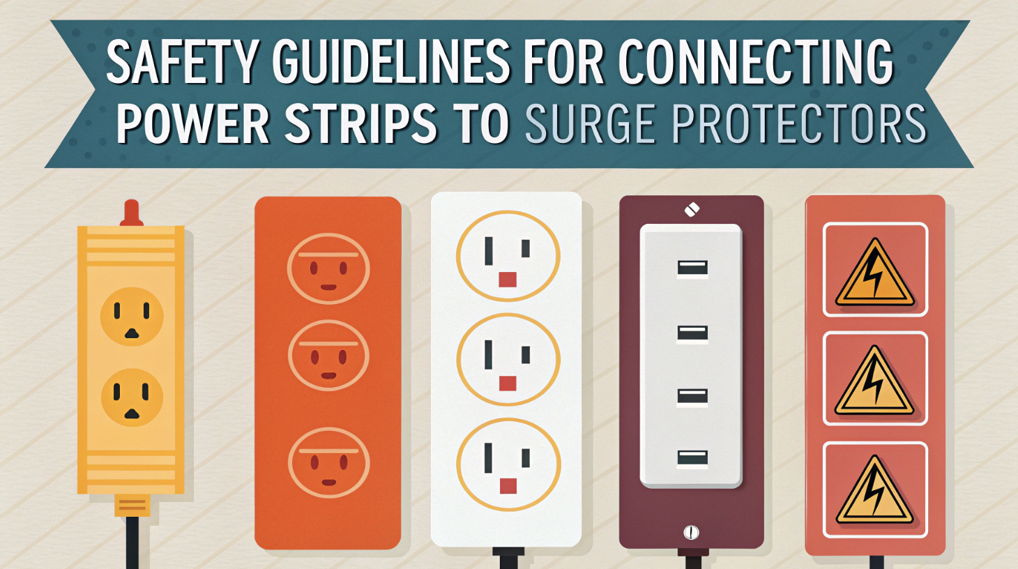 Safety guidelines for connecting power strips to surge protectors