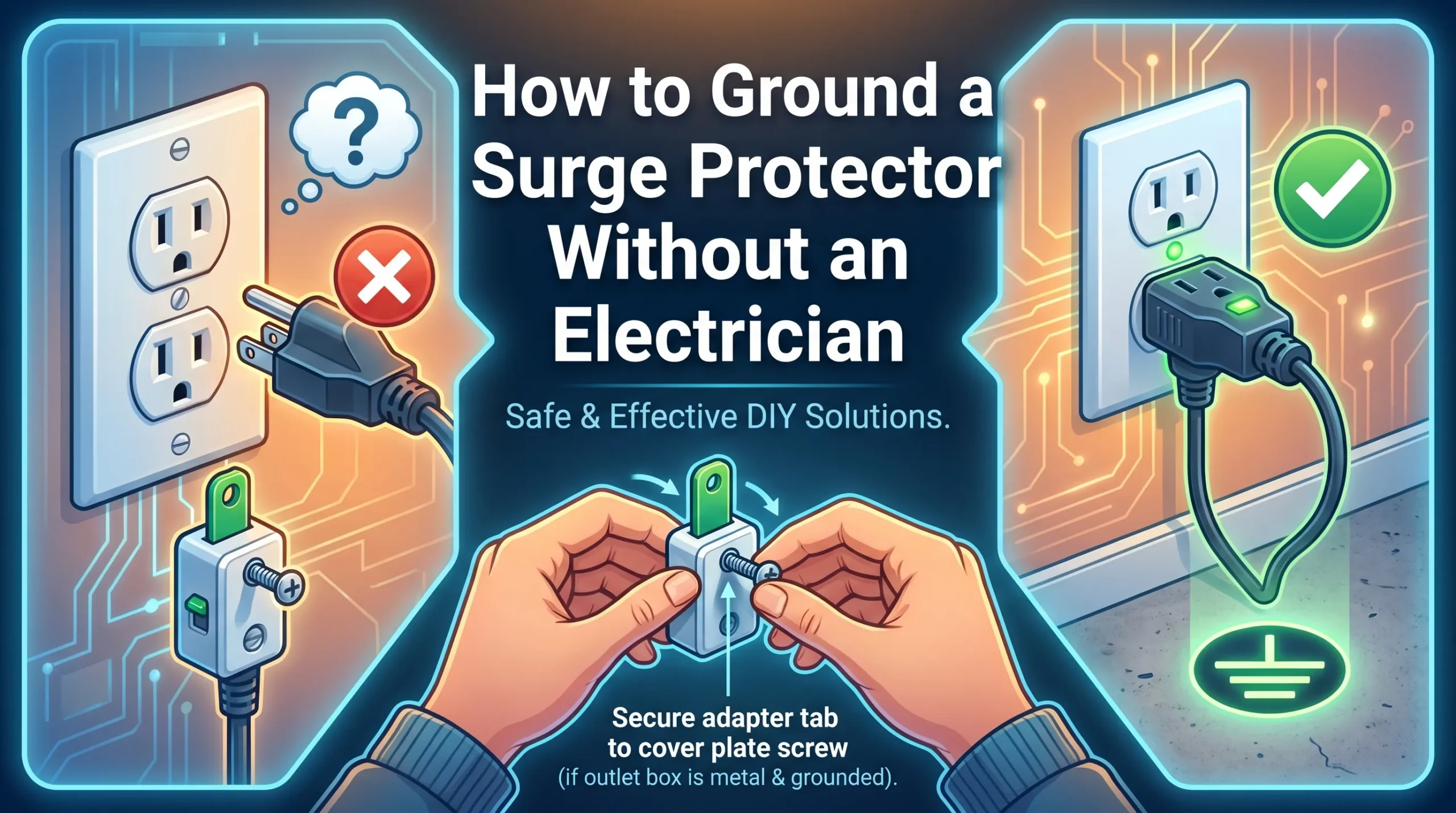 How to Ground a Surge Protector Without an Electrician