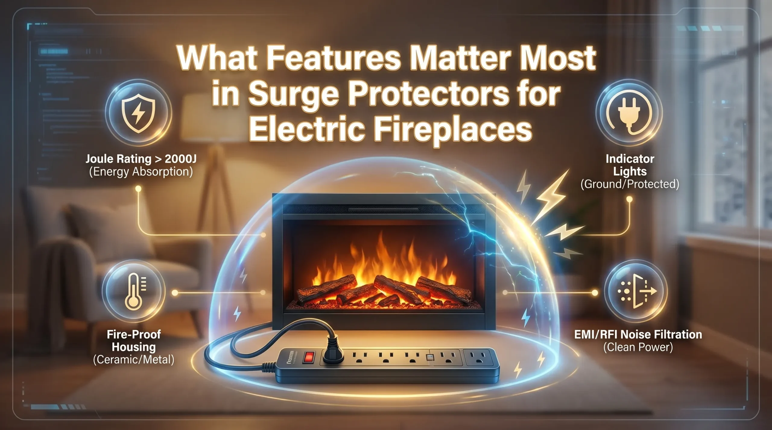 What Features Matter Most in Surge Protectors for Electric Fireplaces