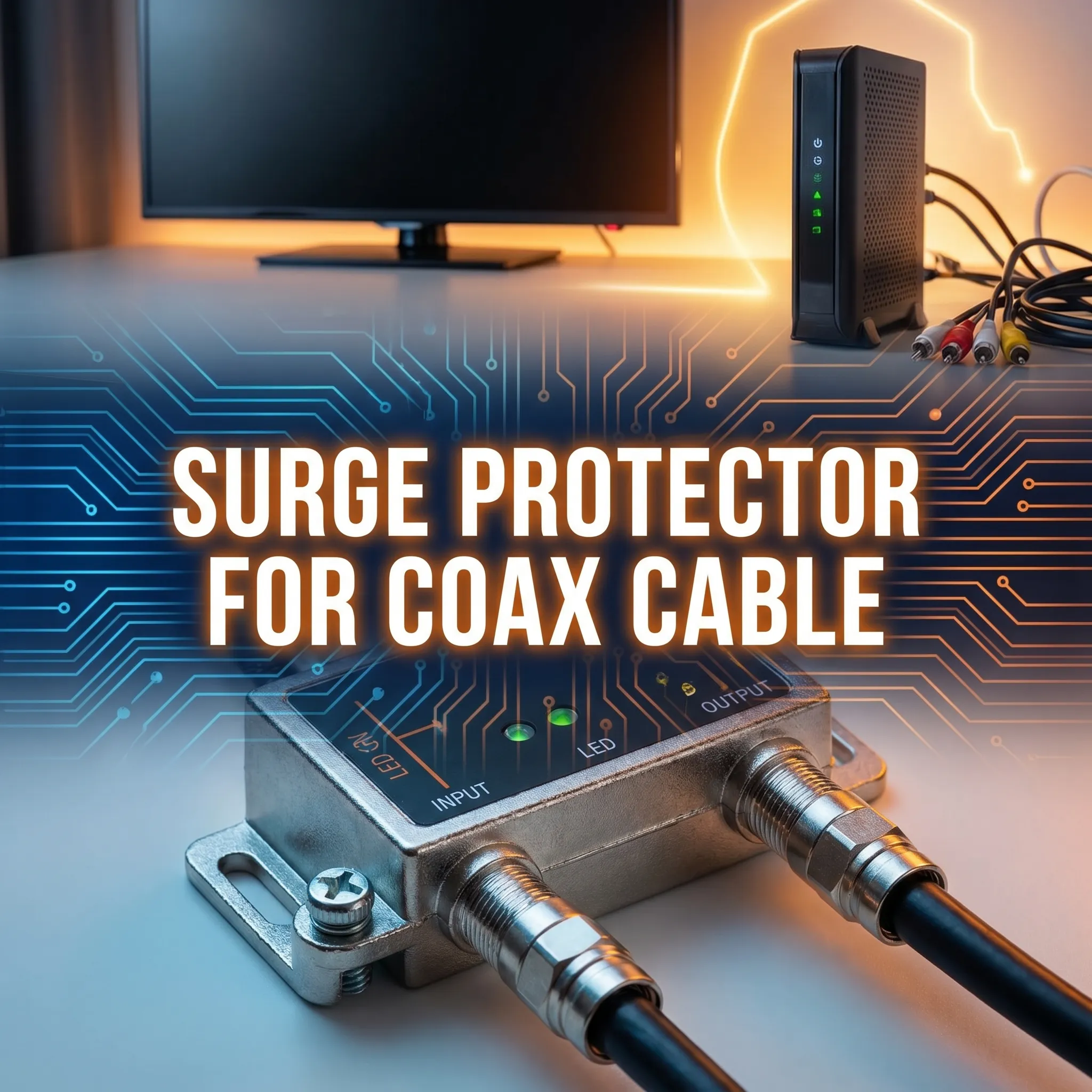 Surge protector for coax cable