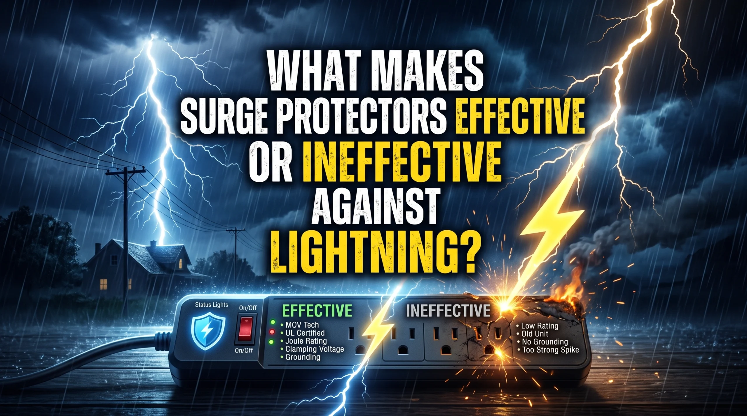 What Makes Surge Protectors Effective or Ineffective Against Lightning