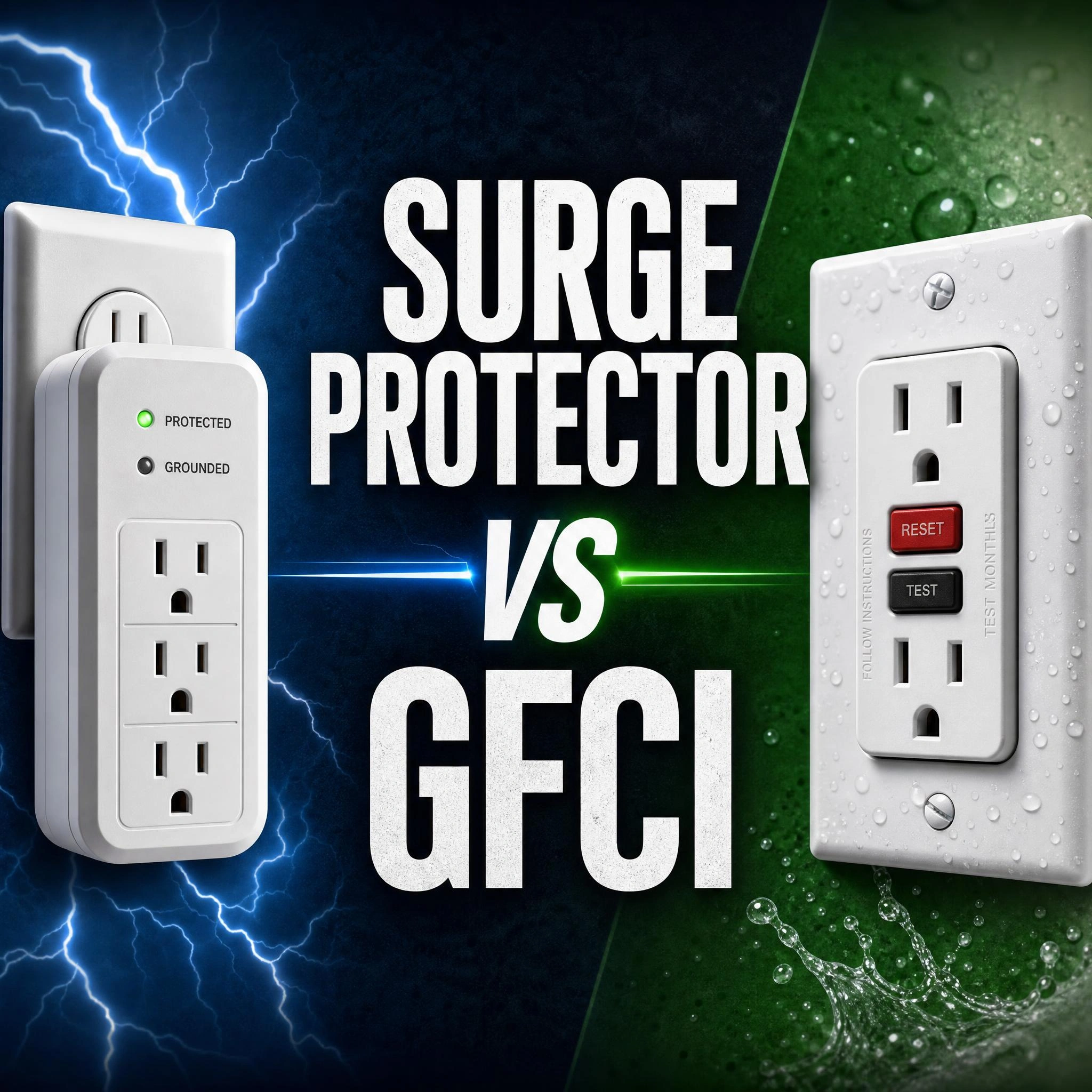 Surge Protector vs GFCI